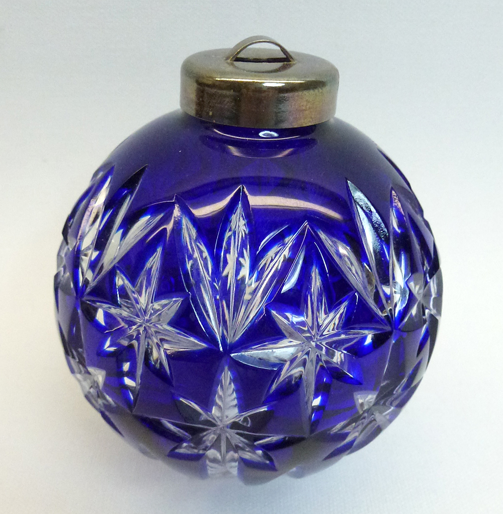 waterford crystal holiday christmas ornament cobalt cased waterford crystal christmas ornaments